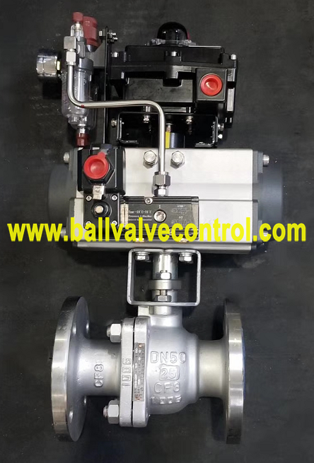 Pnuematic full bore floating ball valve