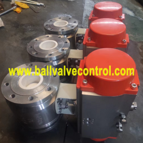 Ceramic lined pneumatic ball valves