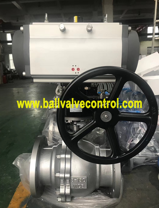 Pnuematic full bore floating ball valve