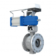 Pneumatic V notch segmented ball valve