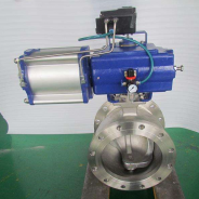 Pneumatic segmented V notch ball control valve