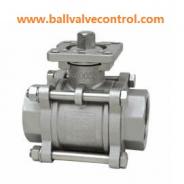 3PC Socket weld SW direct mount ball valve