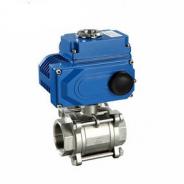 Electric actuated 3PC thread ball valve