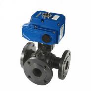 Cast steel WCB 3 way electric ball valve