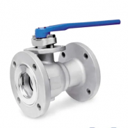 One piece stainless steel floating ball valve