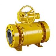 High temperature metal seated trunnion ball valve