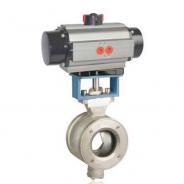 Wafer type segment pneumatic ball valve