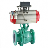 Pneumatic actuated PTFE lined ball valve