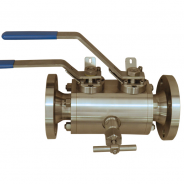 Flange end stainless steel DBB ball valve