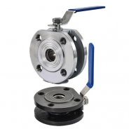 Ultra short pattern wafer ball valve