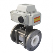 Motorized ceramic lined ball valve