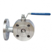 Wafer type 3 way ball valve