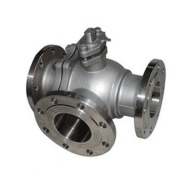 Flanged end 3 way ball valve