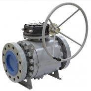 Metal seated trunnion mounted ball valve