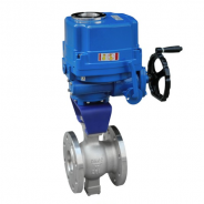 Electric segmented V port ball valve