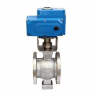 Electric segmented V type ball valve