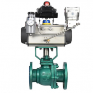 Pneumatic PTFE PFA fluorine lined ball valve