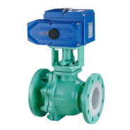 PTFE PFA Electric lined ball valve