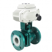 Electric PTFE PFA Lined ball control valve