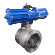 Pneumatic actuator V segmented ball valve