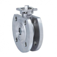 Wafer type short pattern ball valve