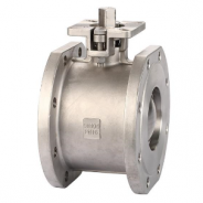 Wafer ball valve with ISO 5211 mounting pad