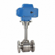 Electric motorized cryogenic ball valve