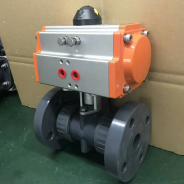 Pneumatic plastic UPVC ball valve