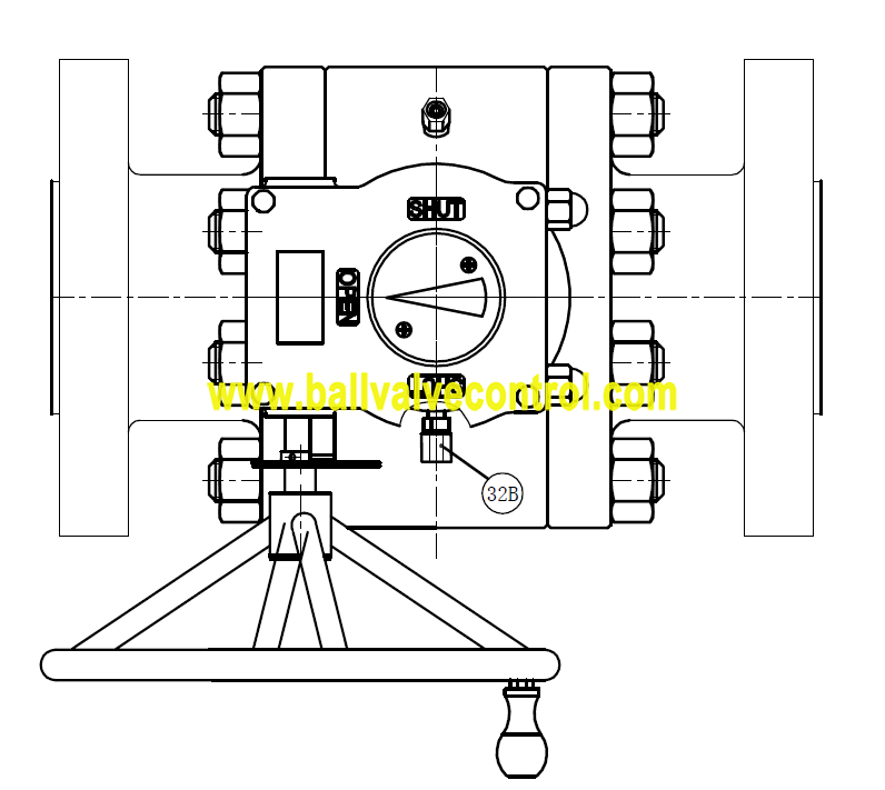 trunnion mounted ball valve outline structure