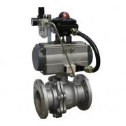 Pneumatic spring return ball valve