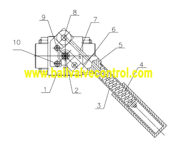 Manual spring return floating ball valve structure