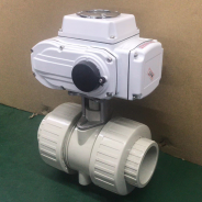 Electric on off plastic ball valve