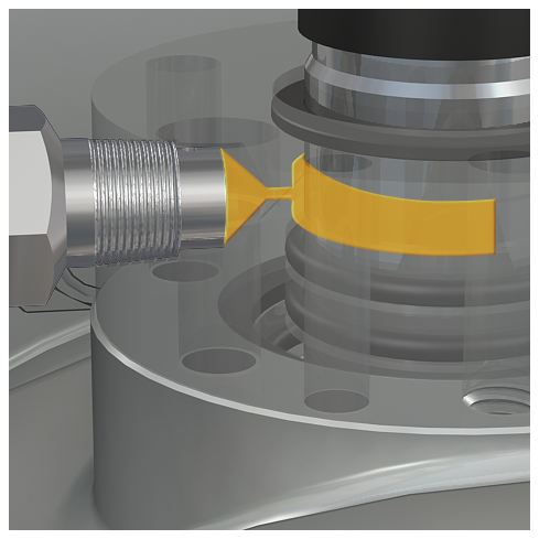 trunnion mounted ball valve shaft injection structure