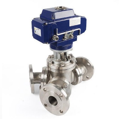 Electric Y type 3 way ball valve