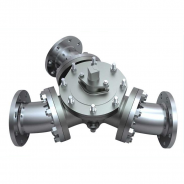 135 degree Y type 3 way ball valve