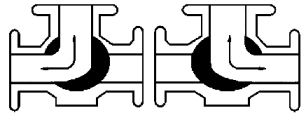 WCB Body pneumatic three way ball valve l type