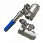 Spring return handle ball valve