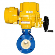 Electric ceramic lined segment ball valve