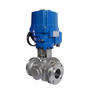 Motorized stainless steel 3 way ball valve