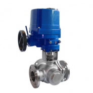 3 Way motorized L type ball valve