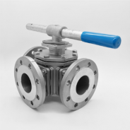 Lever 3 way stainless steel ball valve
