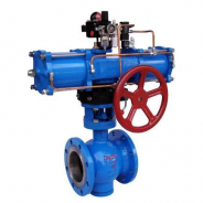 Penuamtic eccentric half ball valve