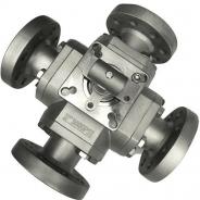 High pressure 4 way ball valve