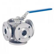 Flange end 5 way ball valve