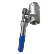 Spring return self closing ball valve