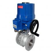 Motorized ball valve with manual override