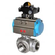 Pneumatic 3-Way Diverting Ball Valve