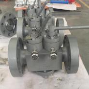 Integral double block and bleed valve