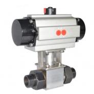 High pressure pneumatic SS ball valve