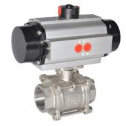 Pneumatic ball valve normally closed